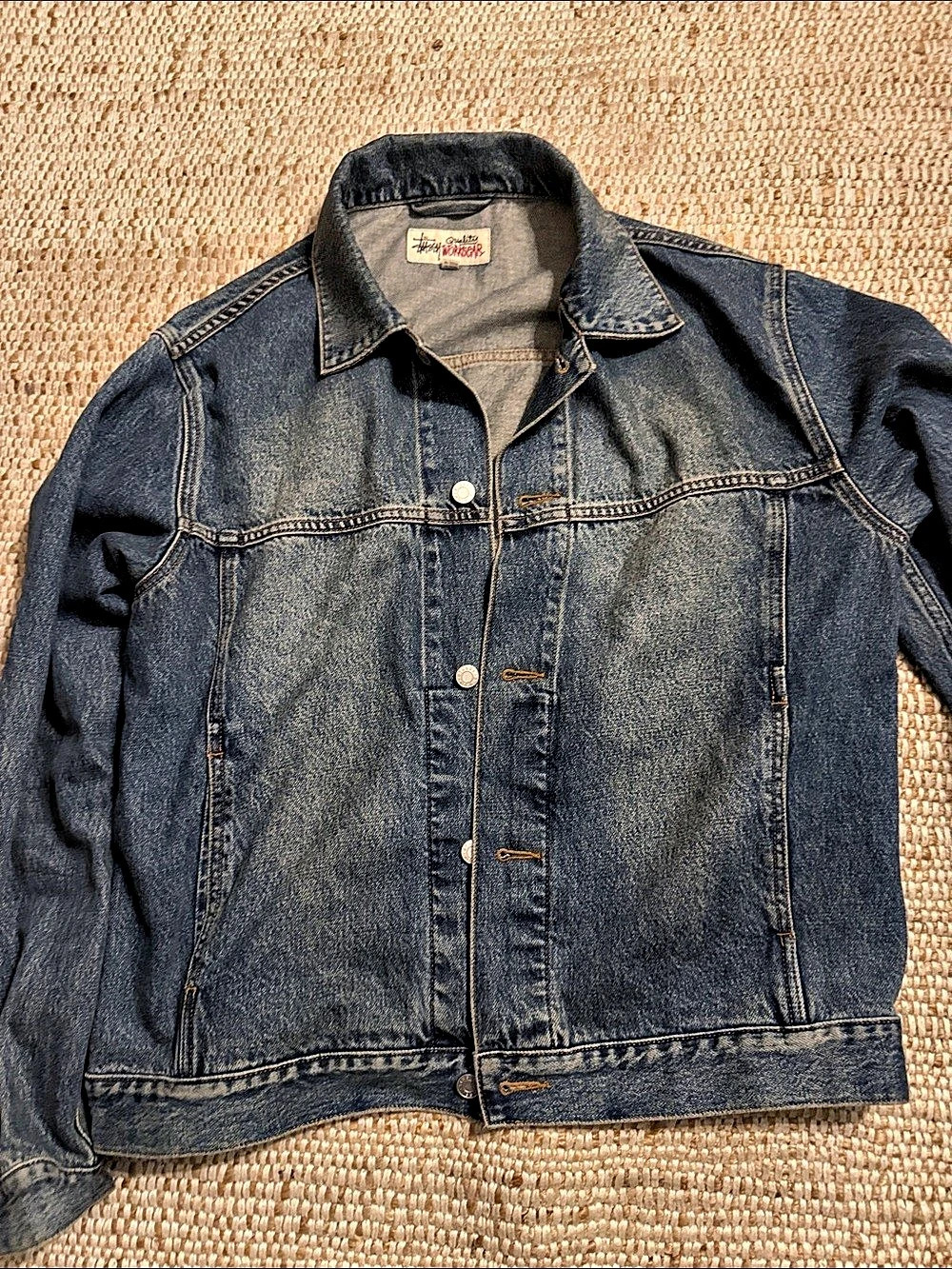 Stussy Workgear Denim Jacket in Blue RARE